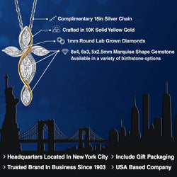 Pendant in 925 Sterling Silver and 10K Yellow Gold