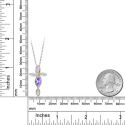 Pendant in 925 Sterling Silver and 10K Yellow Gold