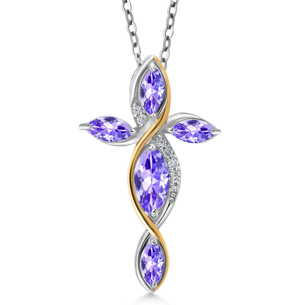 Pendant in 925 Sterling Silver and 10K Yellow Gold