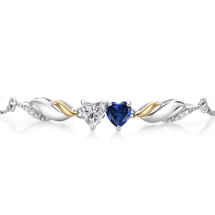 Bracelet in 925 Sterling Silver and 10K Yellow Gold