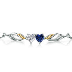 Bracelet in 925 Sterling Silver and 10K Yellow Gold