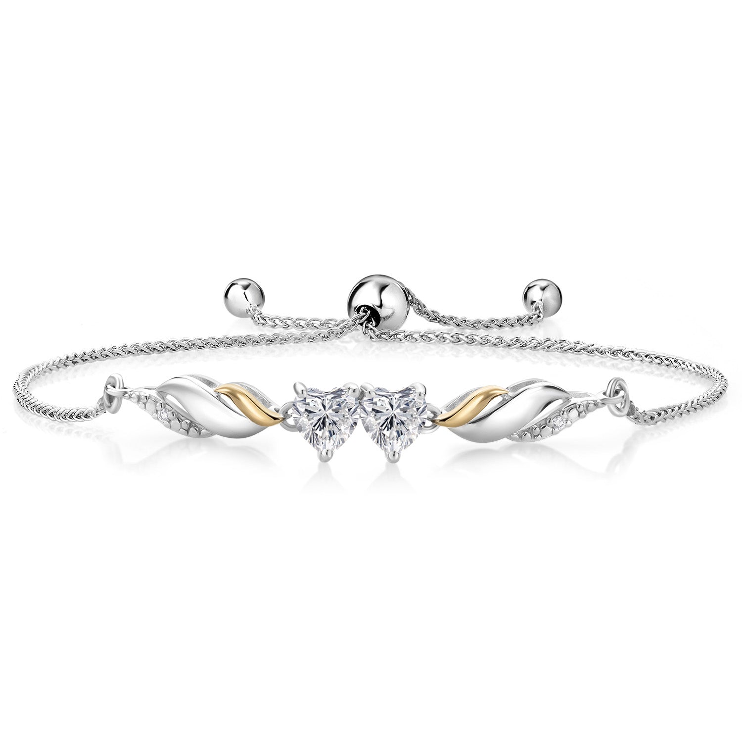 Bracelet in 925 Sterling Silver and 10K Yellow Gold