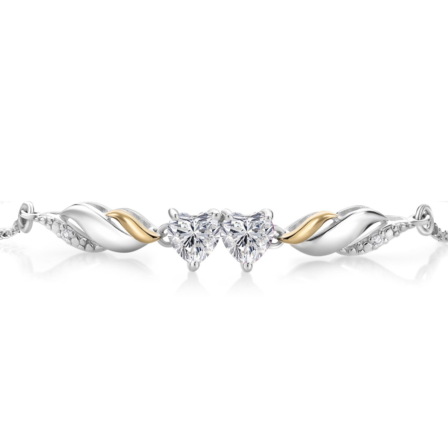 Bracelet in 925 Sterling Silver and 10K Yellow Gold