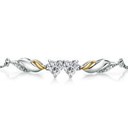 Bracelet in 925 Sterling Silver and 10K Yellow Gold
