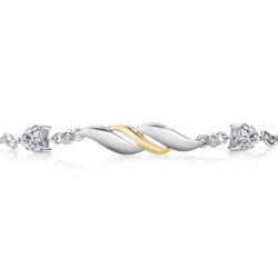 Bracelet in 925 Sterling Silver and 10K Yellow Gold