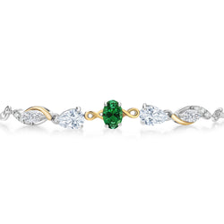 Bracelet in 925 Sterling Silver and 10K Yellow Gold
