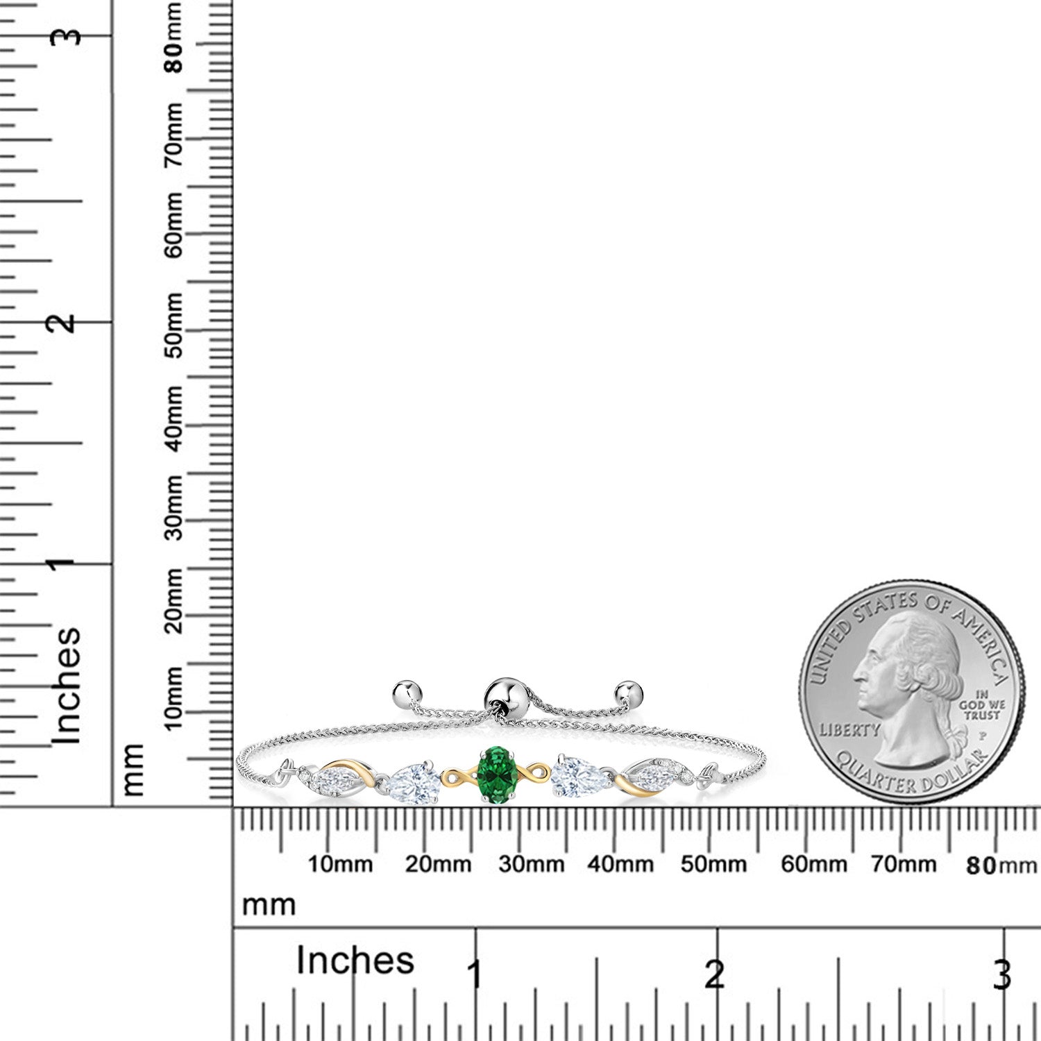 Bracelet in 925 Sterling Silver and 10K Yellow Gold