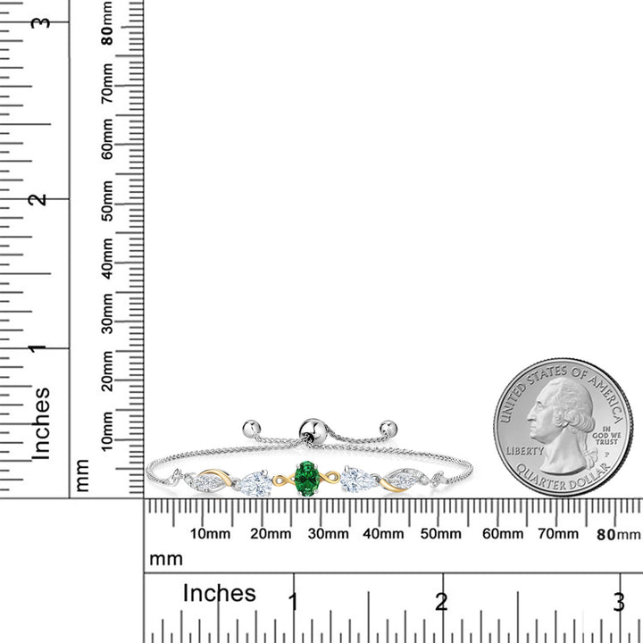 Bracelet in 925 Sterling Silver and 10K Yellow Gold