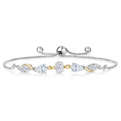 Bracelet in 925 Sterling Silver and 10K Yellow Gold