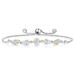 Bracelet in 925 Sterling Silver and 10K Yellow Gold