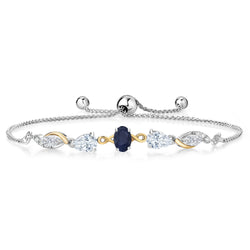 Bracelet in 925 Sterling Silver and 10K Yellow Gold