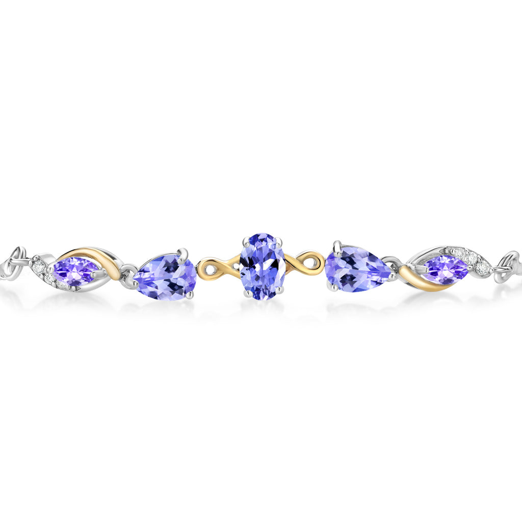 Bracelet in 925 Sterling Silver and 10K Yellow Gold