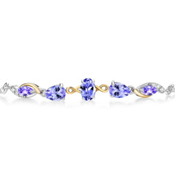 Bracelet in 925 Sterling Silver and 10K Yellow Gold