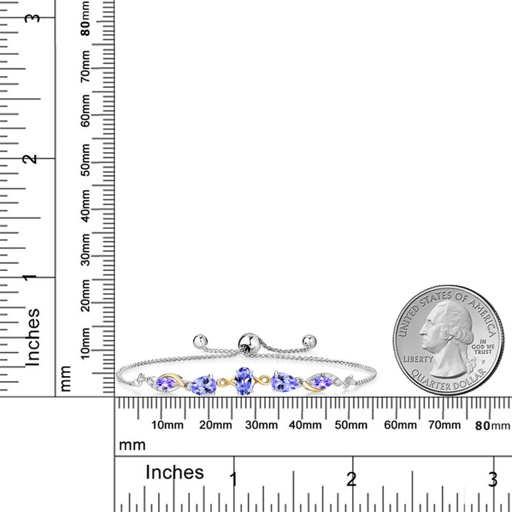 Bracelet in 925 Sterling Silver and 10K Yellow Gold