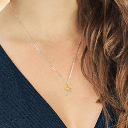 Pendant in 925 Sterling Silver and 10K Yellow Gold