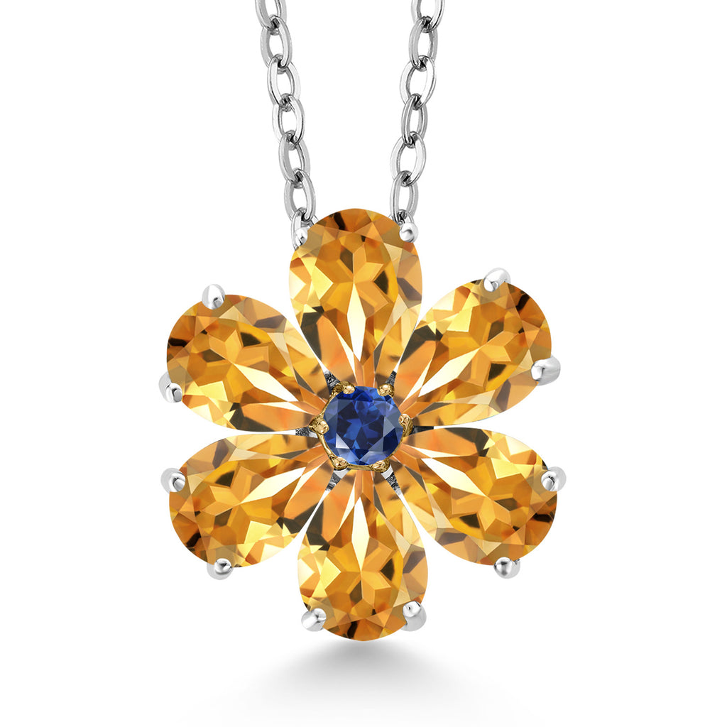 Pendant in 925 Sterling Silver and 10K Yellow Gold