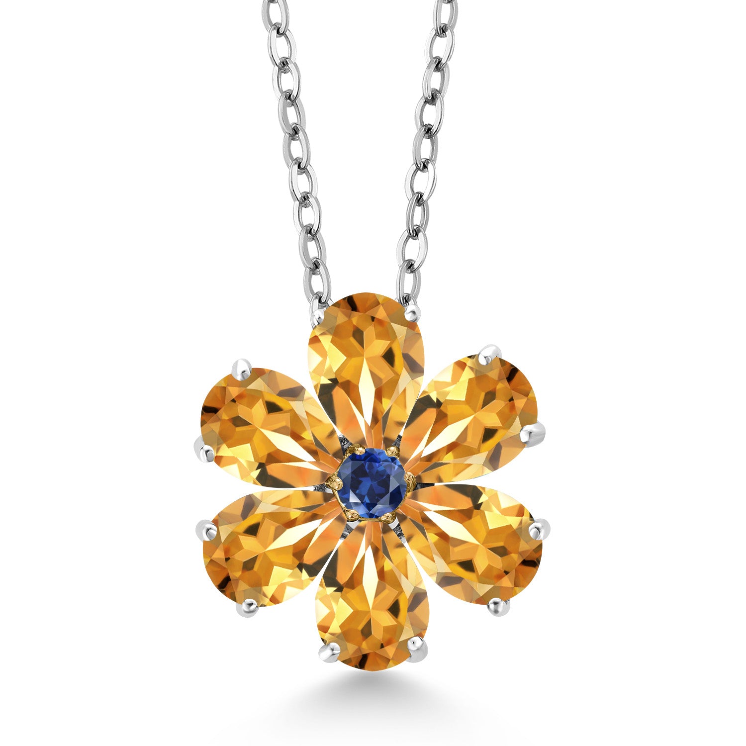 Pendant in 925 Sterling Silver and 10K Yellow Gold