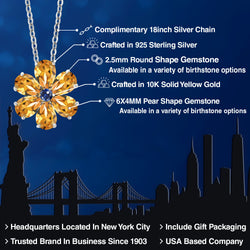 Pendant in 925 Sterling Silver and 10K Yellow Gold