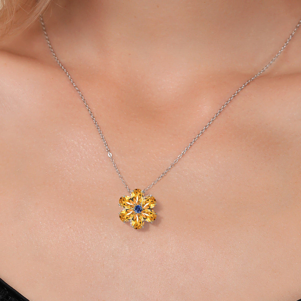 Pendant in 925 Sterling Silver and 10K Yellow Gold