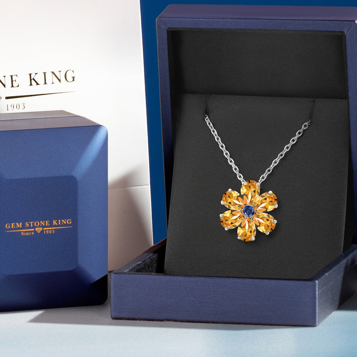Pendant in 925 Sterling Silver and 10K Yellow Gold