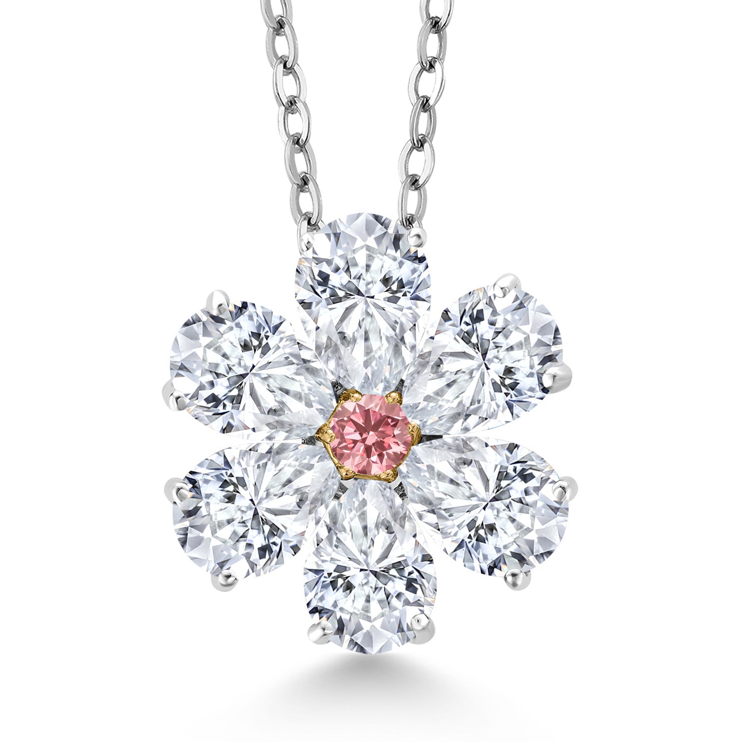 Pendant in 925 Sterling Silver and 10K Yellow Gold