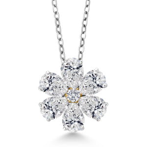 Pendant in 925 Sterling Silver and 10K Yellow Gold