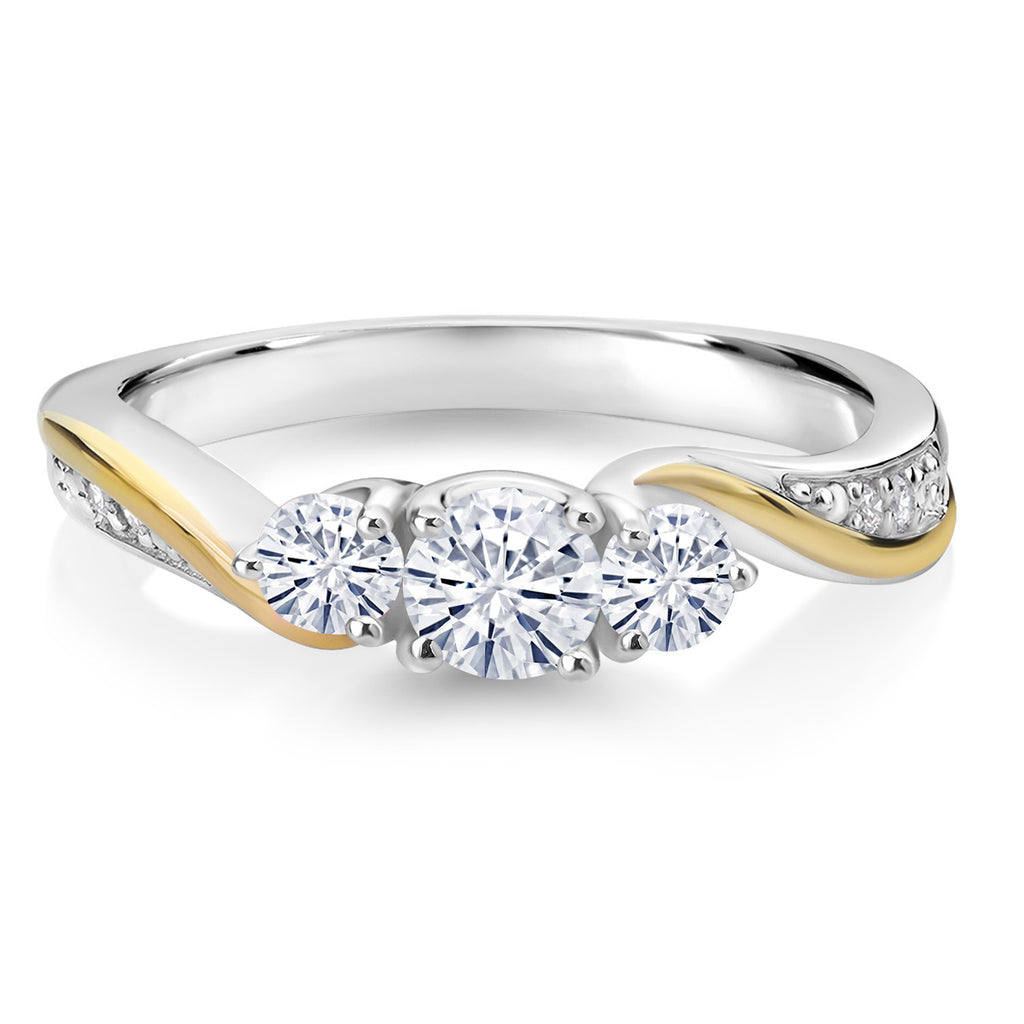 Ring in 925 Sterling Silver and 10K Yellow Gold