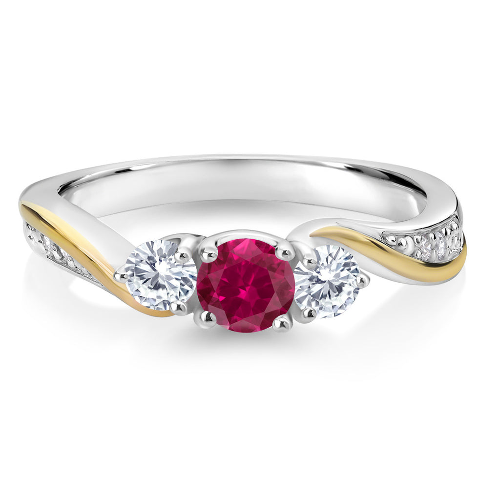 Ring in 925 Sterling Silver and 10K Yellow Gold
