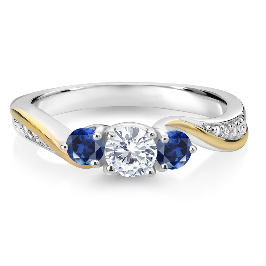 Ring in 925 Sterling Silver and 10K Yellow Gold