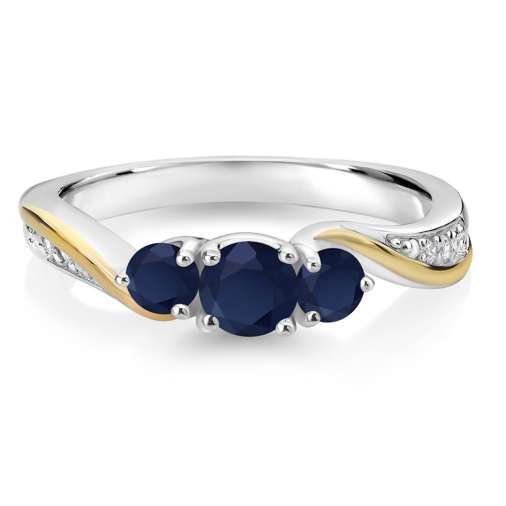 Ring in 925 Sterling Silver and 10K Yellow Gold