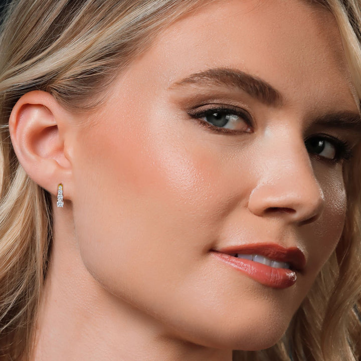 Earrings in 925 Sterling Silver and 10K Yellow Gold