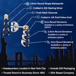 Earrings in 925 Sterling Silver and 10K Yellow Gold
