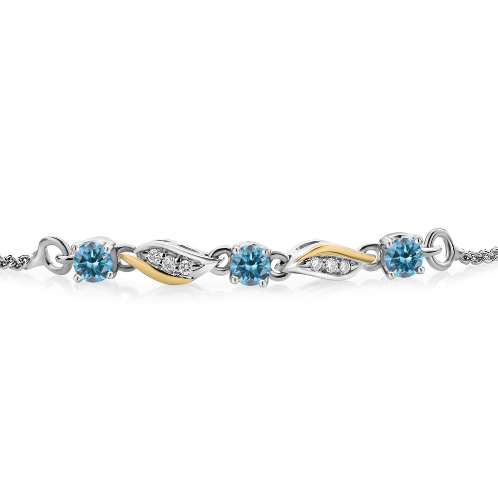 Bracelet in 925 Sterling Silver and 10K Yellow Gold
