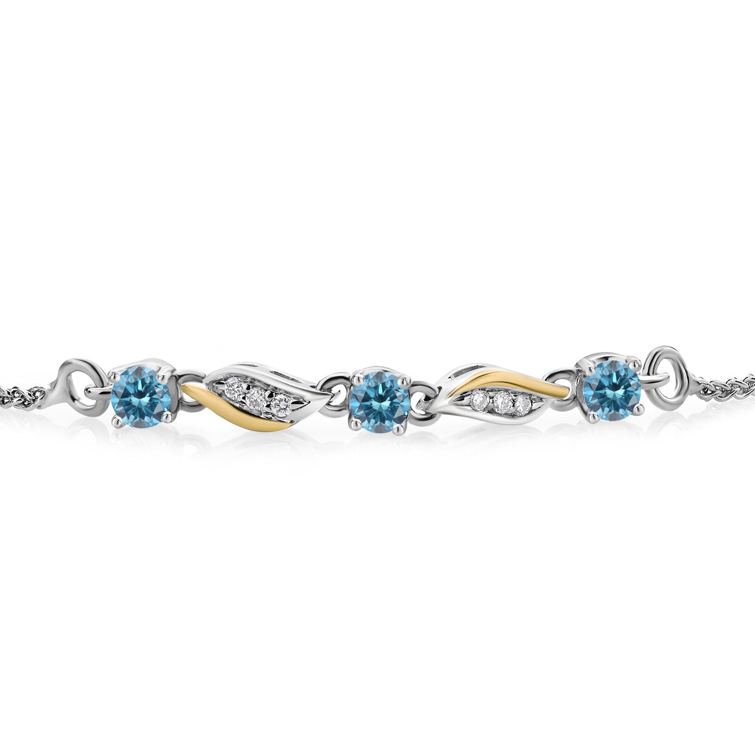 Bracelet in 925 Sterling Silver and 10K Yellow Gold