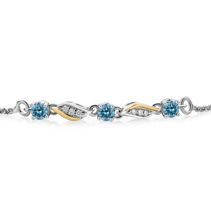 Bracelet in 925 Sterling Silver and 10K Yellow Gold