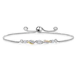 Bracelet in 925 Sterling Silver and 10K Yellow Gold