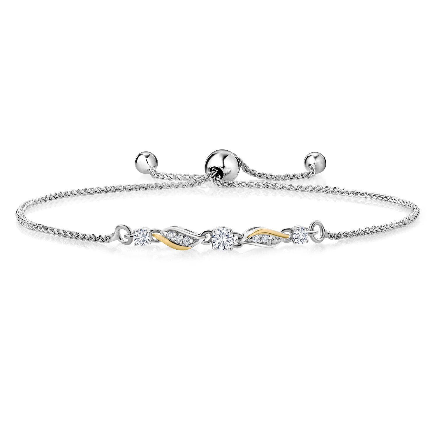 Bracelet in 925 Sterling Silver and 10K Yellow Gold