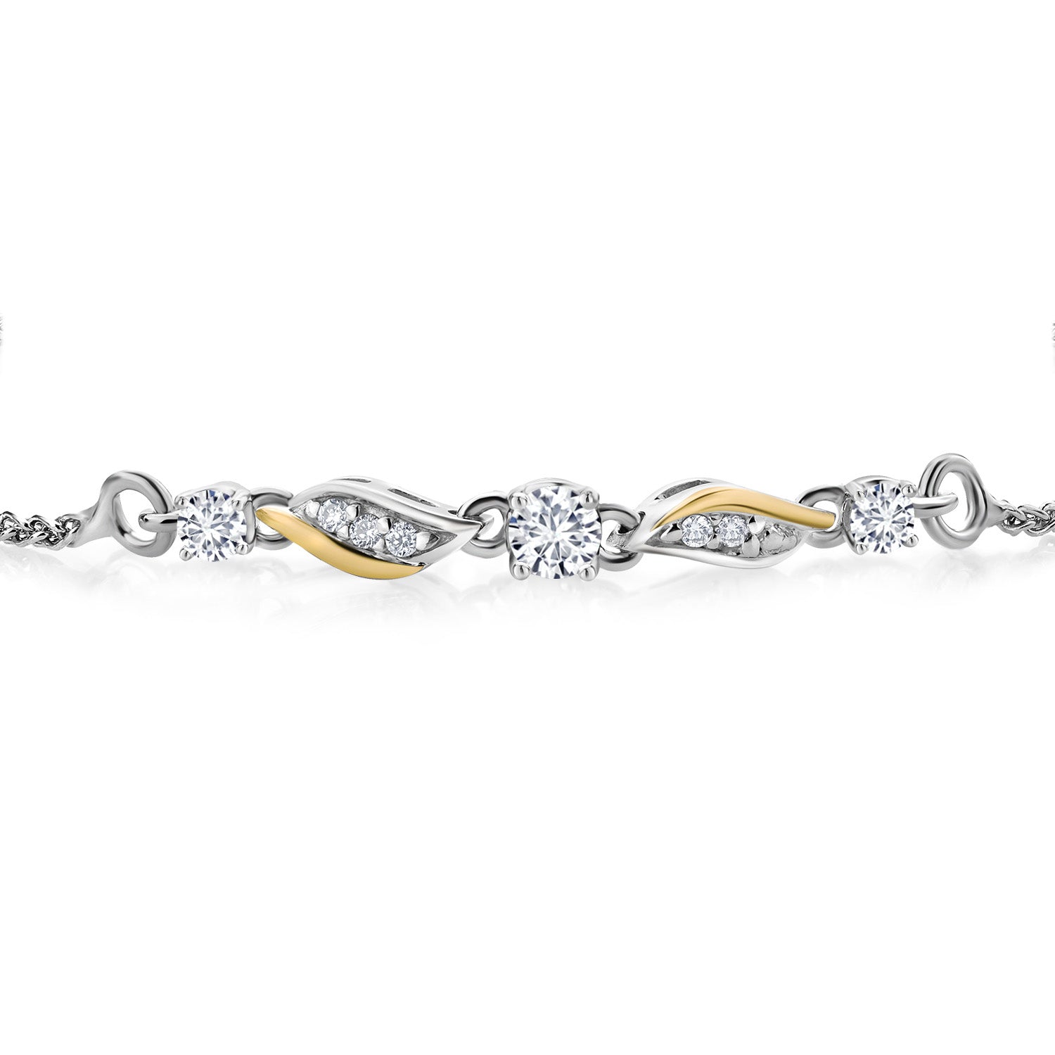 Bracelet in 925 Sterling Silver and 10K Yellow Gold