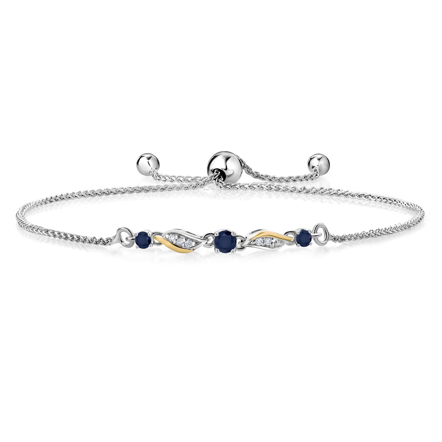 Bracelet in 925 Sterling Silver and 10K Yellow Gold