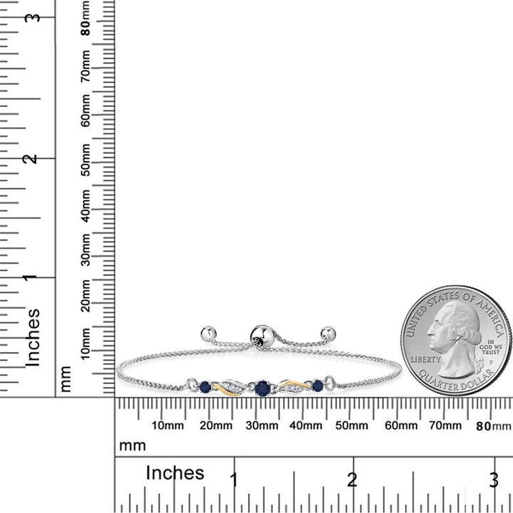 Bracelet in 925 Sterling Silver and 10K Yellow Gold