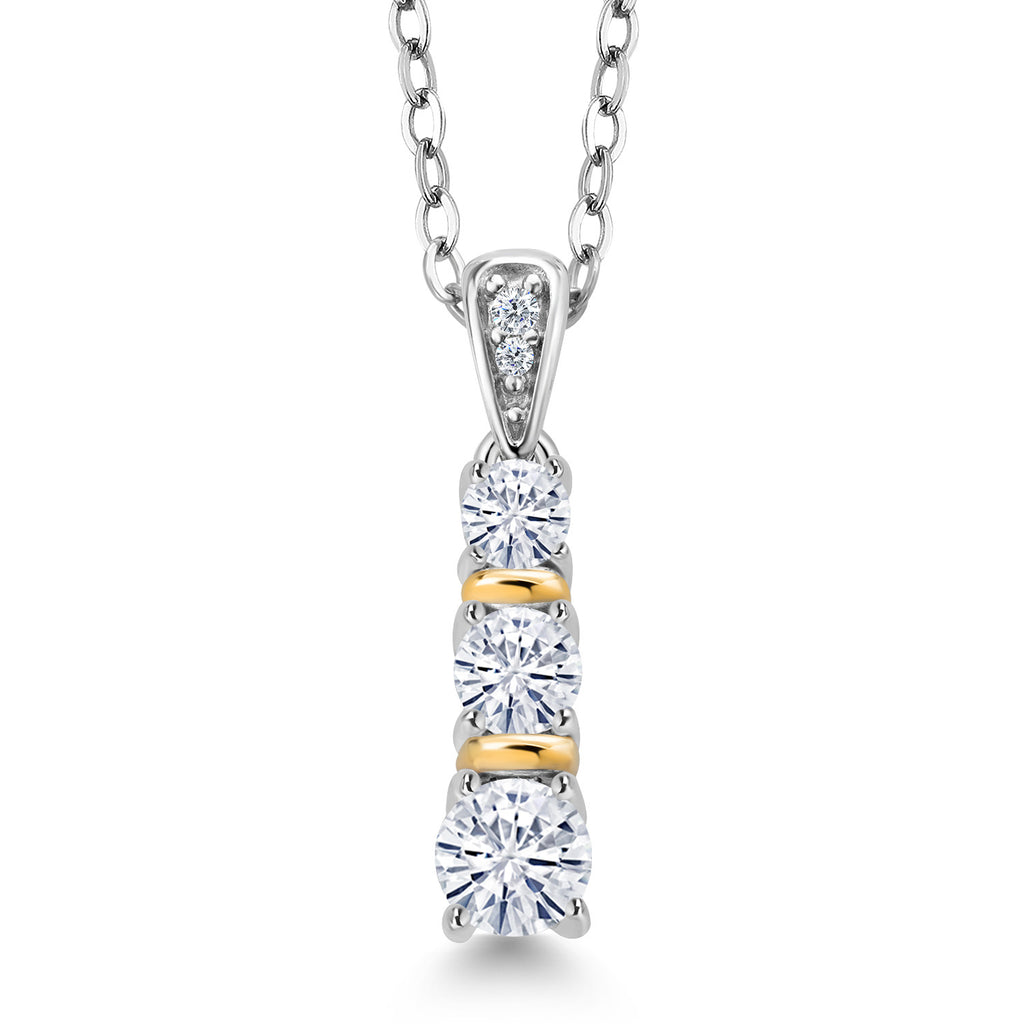 Pendant in 925 Sterling Silver and 10K Yellow Gold