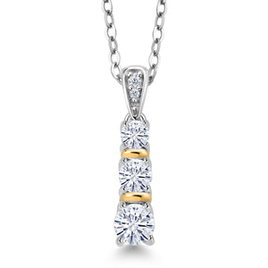 Pendant in 925 Sterling Silver and 10K Yellow Gold