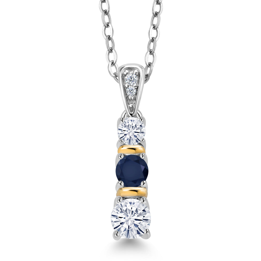 Pendant in 925 Sterling Silver and 10K Yellow Gold