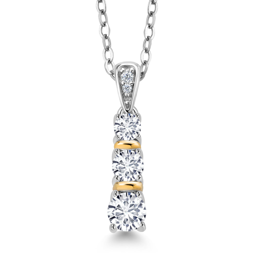 Pendant in 925 Sterling Silver and 10K Yellow Gold