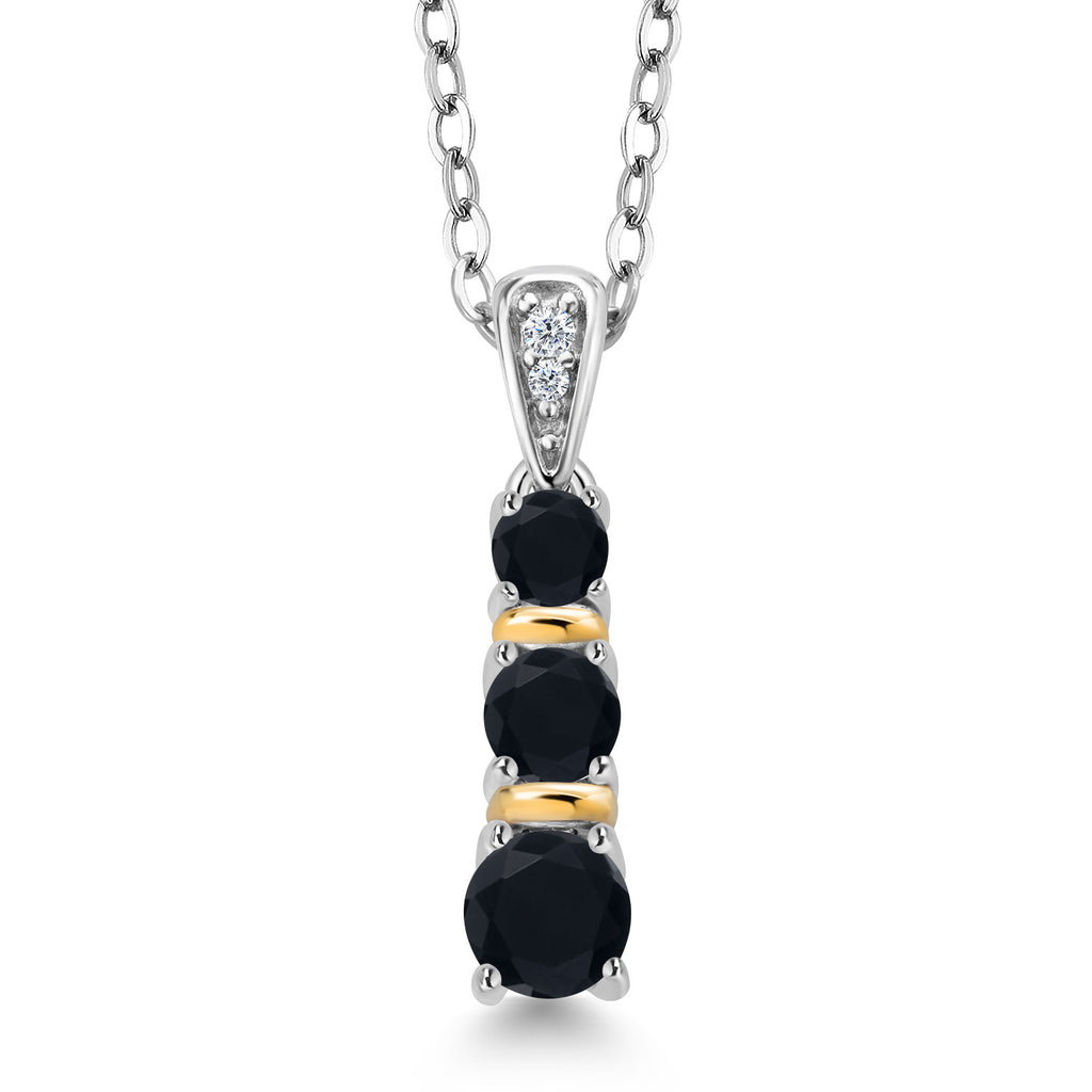 Pendant in 925 Sterling Silver and 10K Yellow Gold