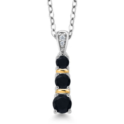 Pendant in 925 Sterling Silver and 10K Yellow Gold