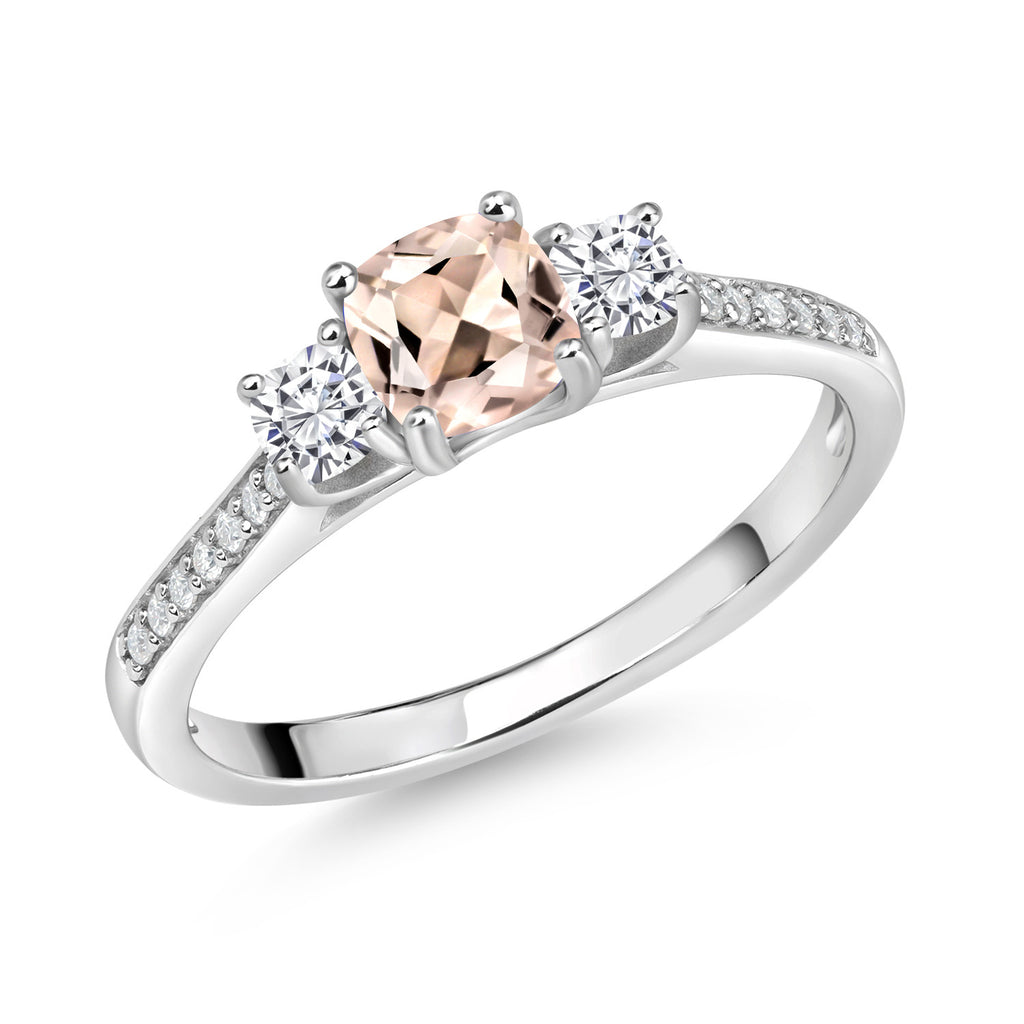 Morganite - October_6_Ring in 925 Sterling Silver
