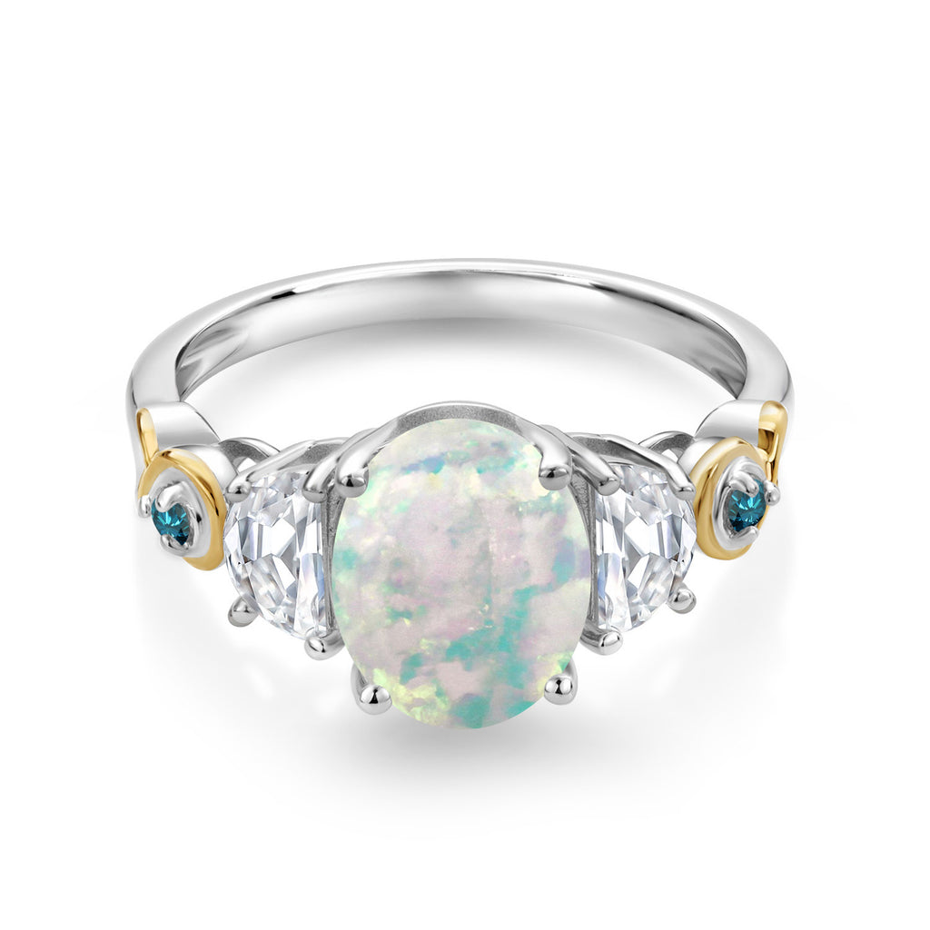 Ring in 925 Sterling Silver and 10K Yellow Gold