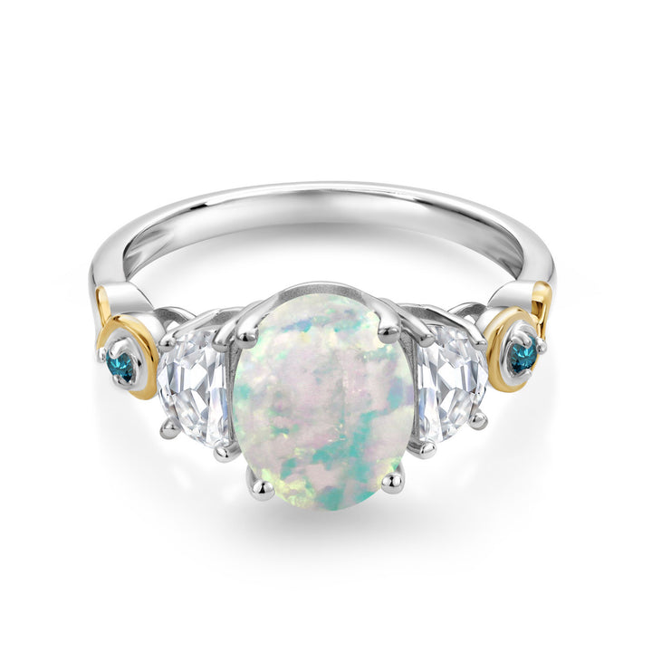 Ring in 925 Sterling Silver and 10K Yellow Gold