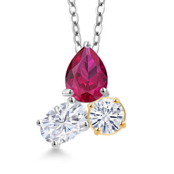 Pendant in 925 Sterling Silver and 10K Yellow Gold